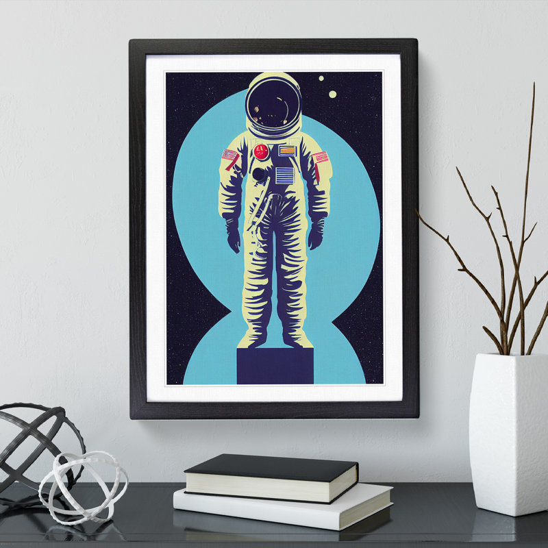 XV1022-2638X Magnificent Astronaut - Single Picture Frame Print, 34cm H x 25cm W x 2cm D, Black