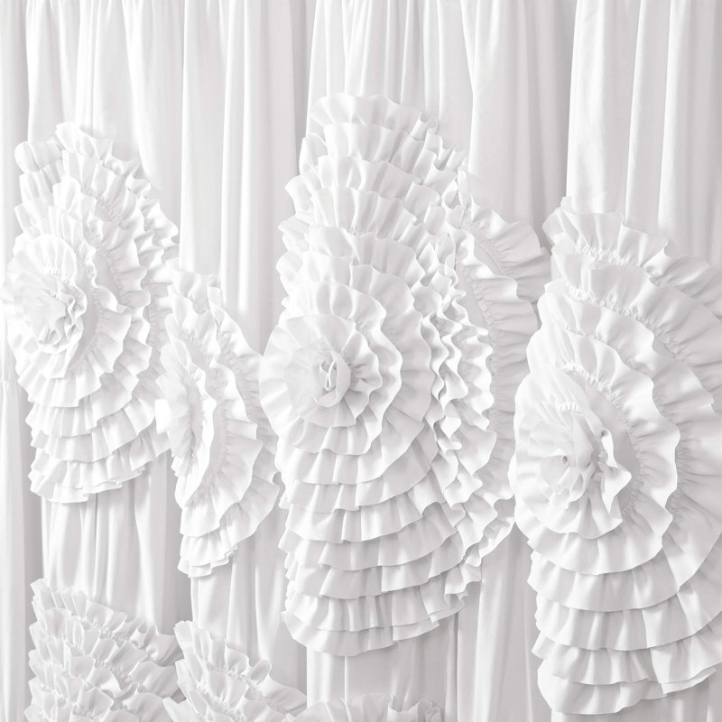 Byars Polyester Shower Curtain, White