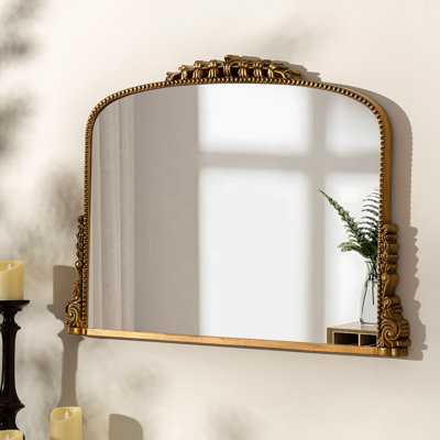 Retro Victorian Arched Overmantle wall Mirror 66x89CM