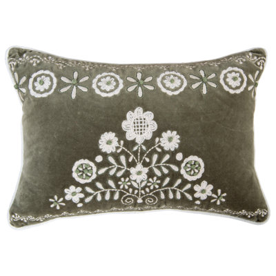 Cotton Velvet Throw Pillow