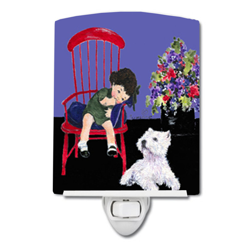 Westie Ceramic Night Light
