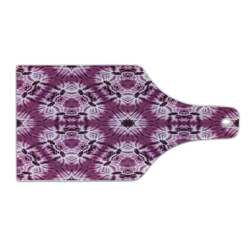 Planche à découper Ambesonne mauve en verre trempé oriental violet violet blanc