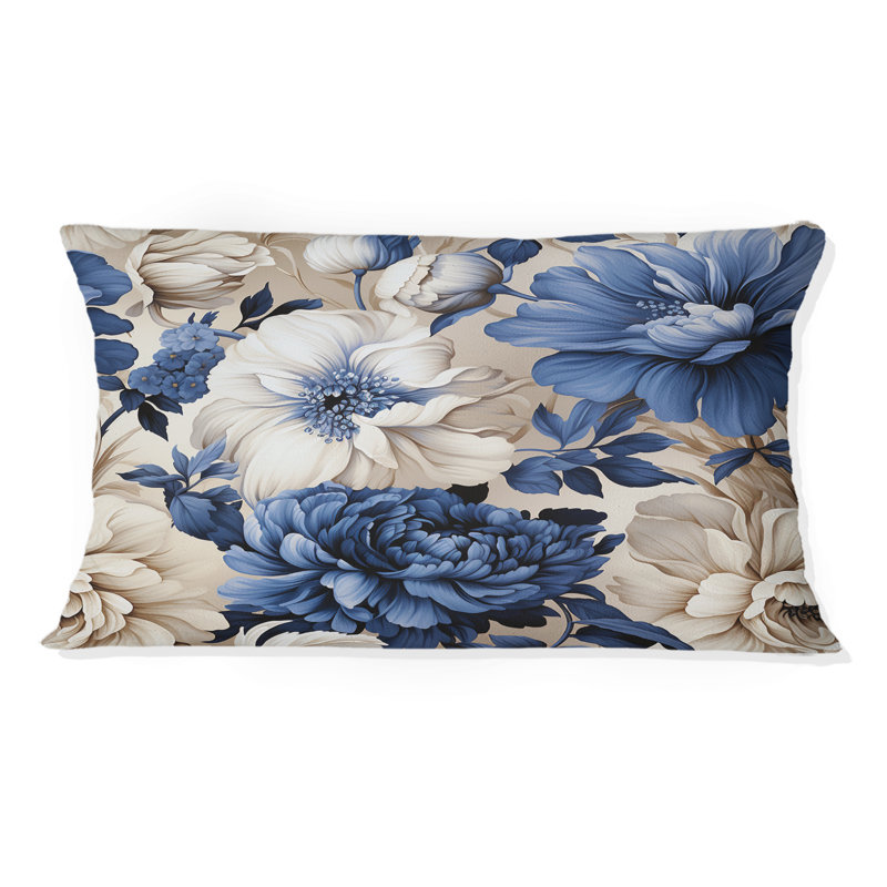 Motif floral de style victorien bleu - Renaissance Renaissance