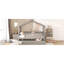 Lit double en bois avec lit gigogne simple, gris-1408450578