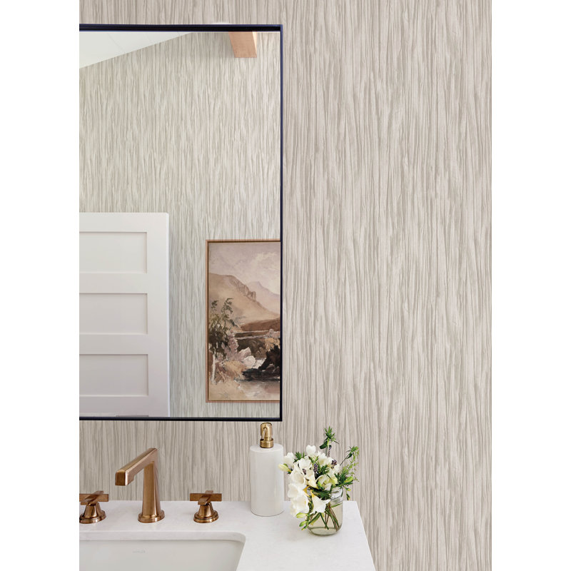 Papier peint Kahuna Pearl Waves, Blanc / Gris