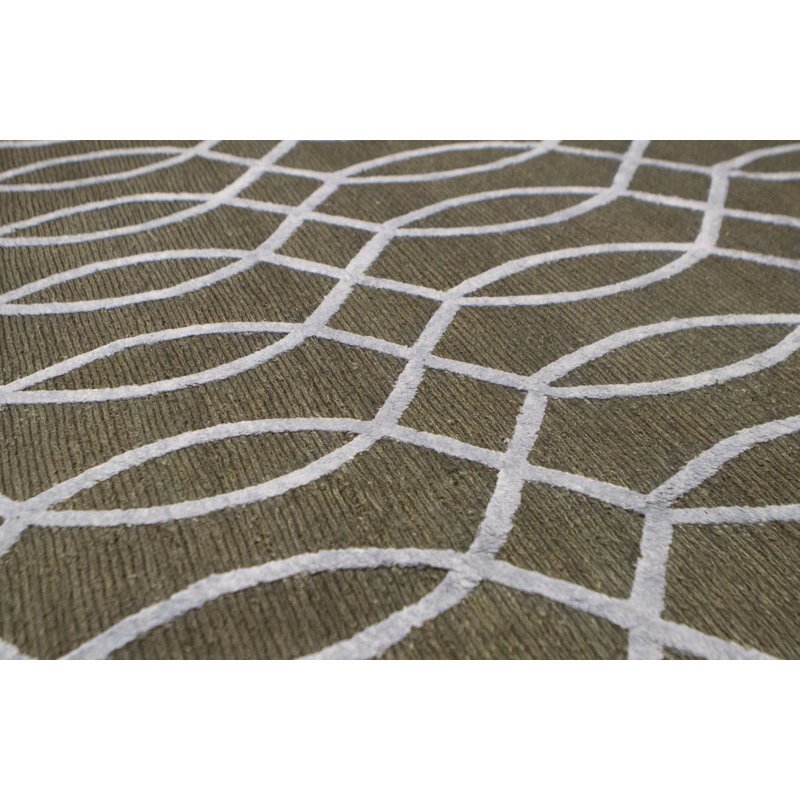 Geometric Area Rug in Dark Gray