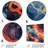 Blue And Orange Liquid Ink River I - Liquid Ink Abstract Metal Wall Art-1010578848