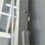 Armoire à bijoux autoportante avec lumières DEL, miroir verrouillable, 4 angles réglables | Gris | Panneau de fibres à densité moyenne + verre