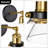 Mateo 1-Light Black and Antique Brass Wall Sconce with Clear Glass Shade