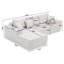 Canapé modulaire à compression en L en similicuir pour maison moderne