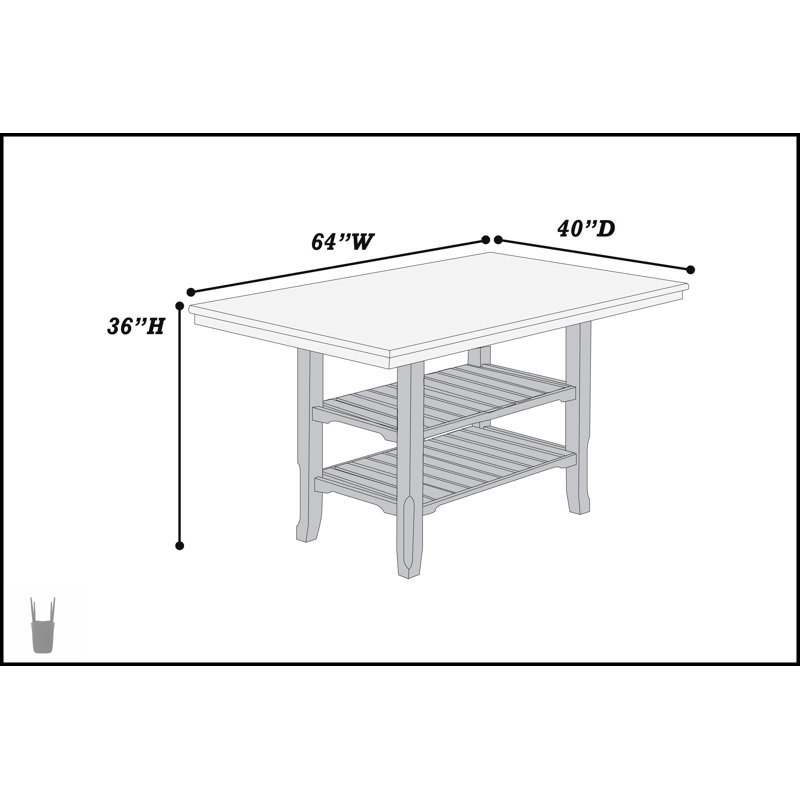 Ensemble de salle à manger 7 pièces à hauteur de comptoir contemporain avec table grise, tablette de rangement et six chaises hautes pour un repas élégant