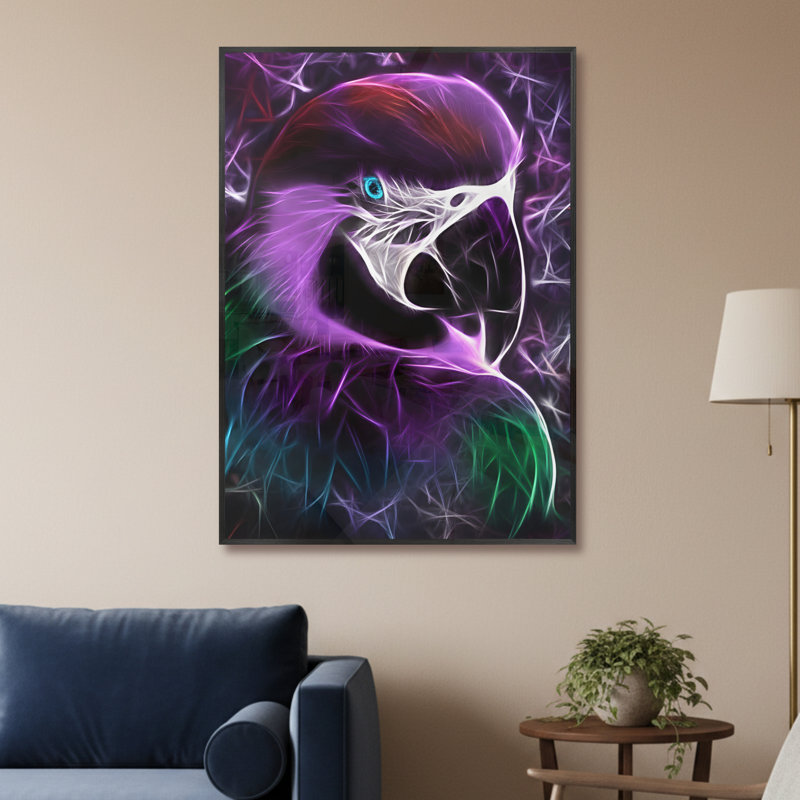 Single Picture Frame LED Illuminated Wall Art Wall Art on Glass / Aluminium, 60 cm H x 50 cm W