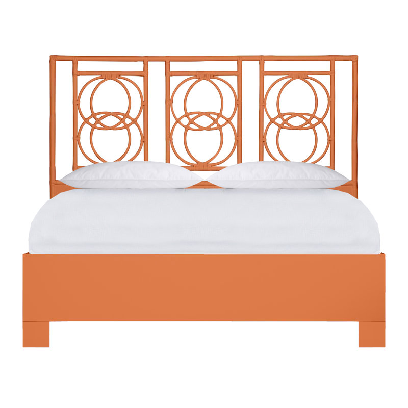 Emilia Platform Bed, King, Citrus Orange