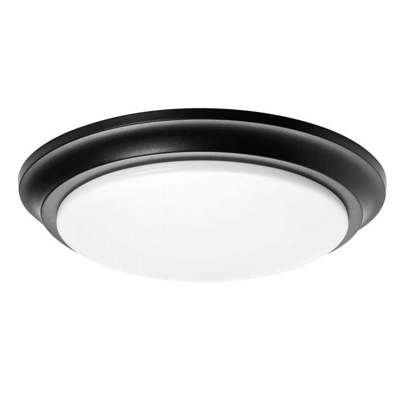 Marlyce LED Flush Mount, 1.8" H x 14" W x 14" D, Black