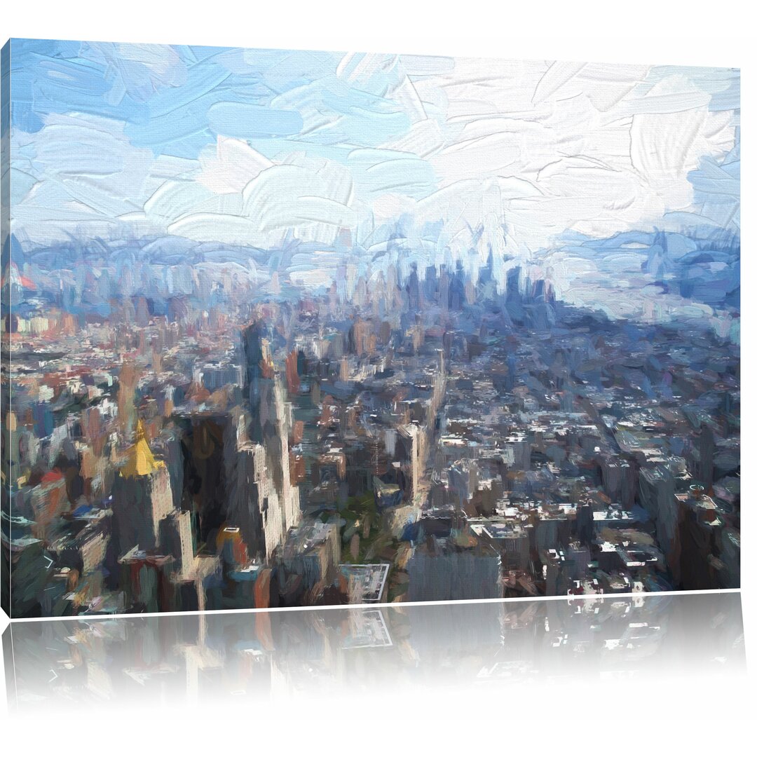 Leinwandbild "New York City Panorama", Grafikdruck