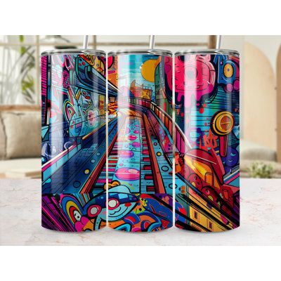 Choose Handmade Tumblers 591ml Vacuum Insulated Stainless Steel (18/8) Travel Tumbler with Straw