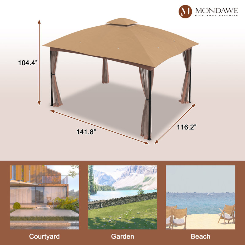 Samirol 10 pi. L 12 pi. D Pavillon de jardin en fer