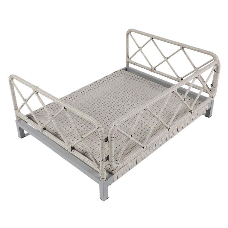 Dog Bed For Medium Dogs - Water With Comfortable Padding, Elevated Structure, Indoor And Outdoor, Grey Pet Size (26 40 Lbs), Breathable Cushion, &