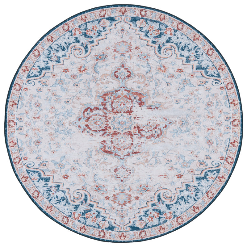 Tucson Performance Machine Washable Oriental Rug, Round 8'