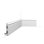 Rail de chaise H 5,37 po x l 0,75 po x P 78,75 po