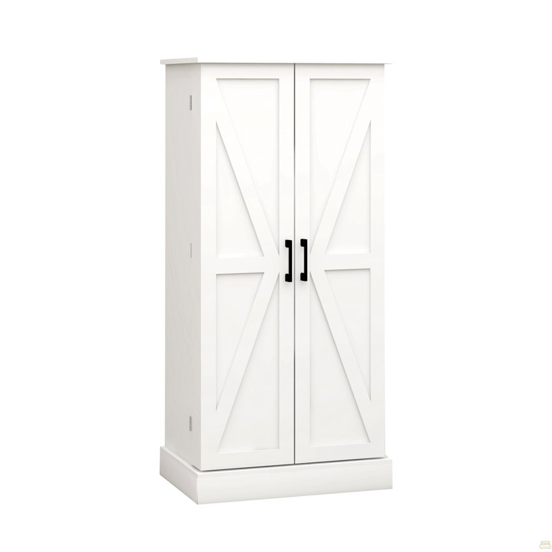 Armoire de cuisine 50 po à DEL, buffet autoportant avec 2 portes avec supports et 2 tablettes réglables
