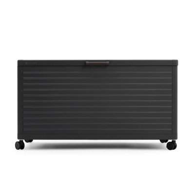 Outdoor Water Resistant Metal Deck Box With Wheels by Mirador