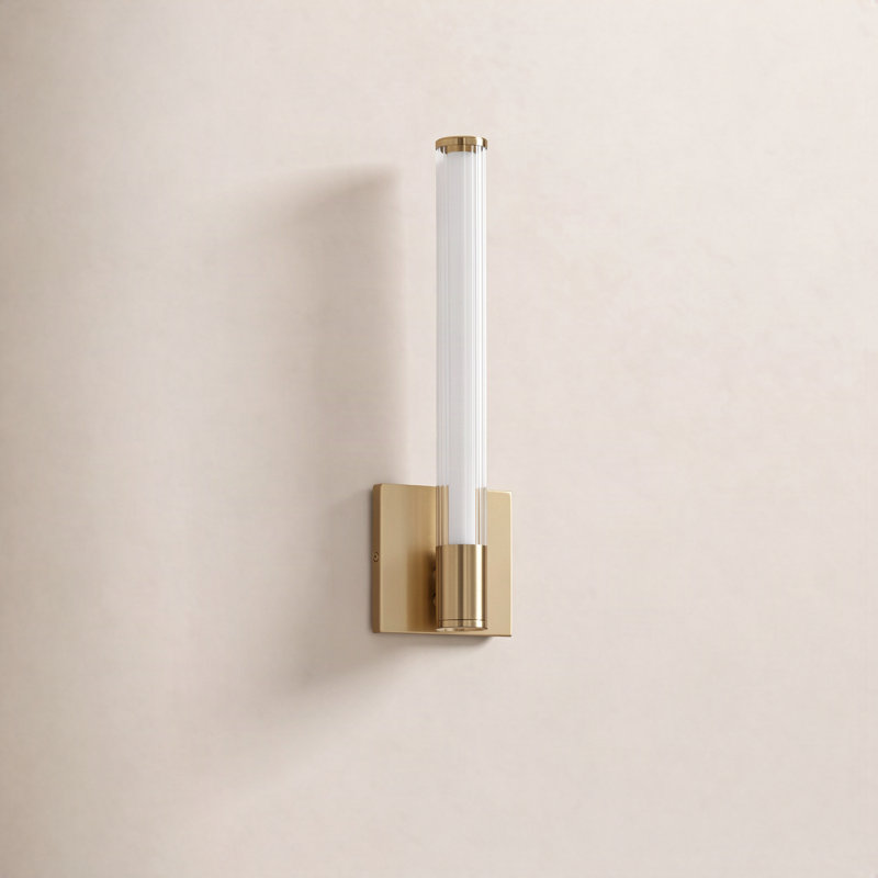 Colbie LED Armed Sconce, Natural Aged Brass