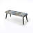 Ethereal Rococo Flourish Victorian Pattern XI - Floral Upholstered Black Bench