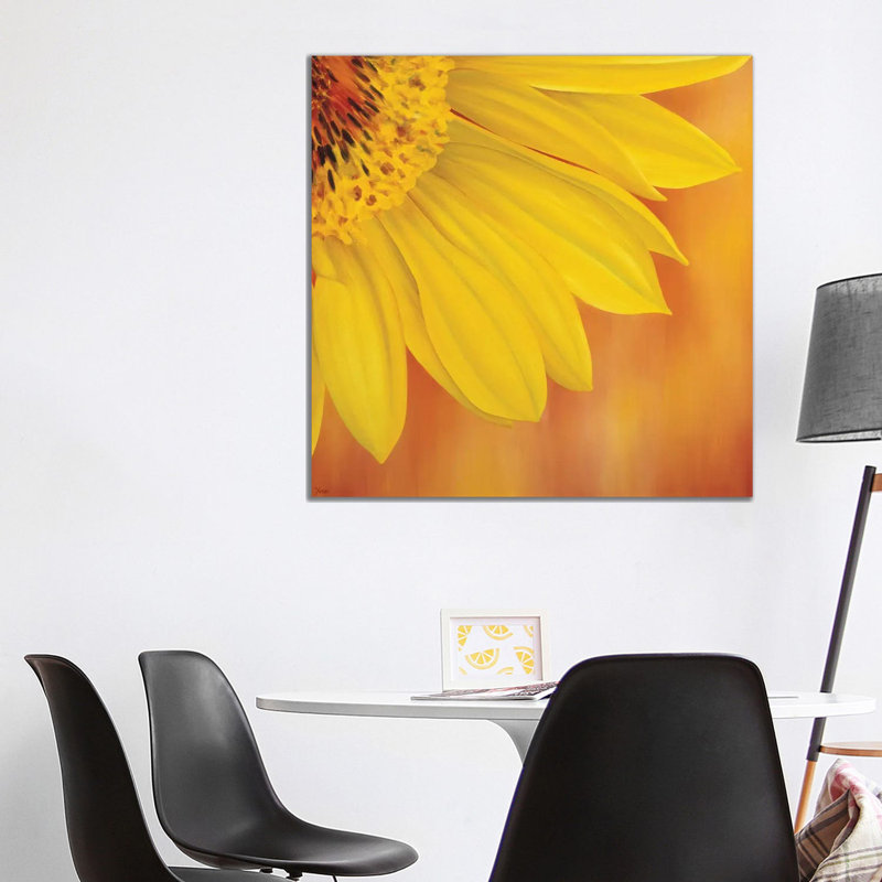 Sunflower II by Yvonne Poelstra-Holzhaus - Wrapped Canvas Painting, 93.98 cm H x 93.98 cm W x 1.91 cm D