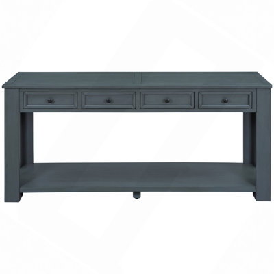Console Table/Sofa Table With Storage Drawers And Bottom Shelf For Entryway Hallway