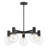 Rorem 5 - Light Shaded Modern Linear Chandelier in Matte Black-843405868-813004265