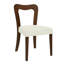 Ensemble de 2 chaises de salle à manger sans accoudoirs de style classique-moderne avec sièges rembourrés, structure en bois d'hévéa robuste-1704926556