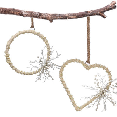 6'' Handmade Fabric Holiday Shaped Ornament