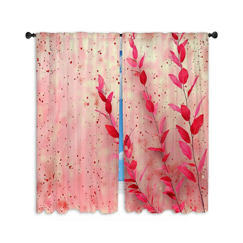 Rideaux de fenêtre Botanical Art, L 40 po x L 84 po