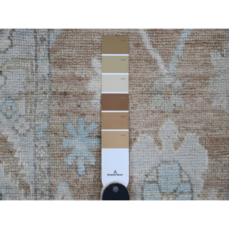 Tapis de couloir brun en laine noué à la main 2 pi 9 po x 9 pi 6 po Angora 94106483A8A248F4BC488A9F7CA9C1C0