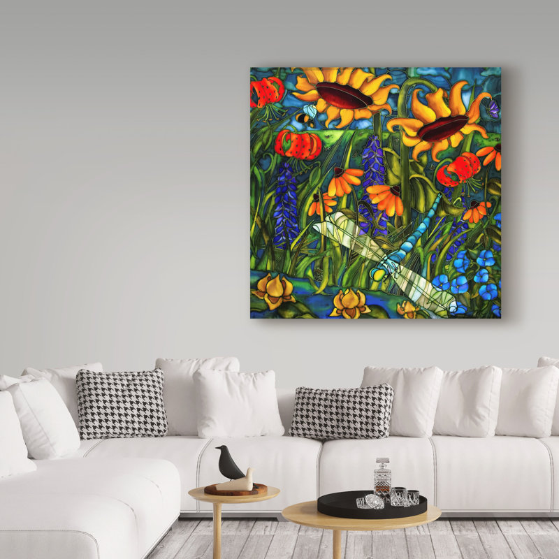 Étang de jardin-impression sur toile tendue Gulabsha, H 14 po x l 14 po x P 2 po