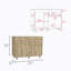 Armoire utilitaire Orion, un tiroir, une porte double - blanc / Macadamia