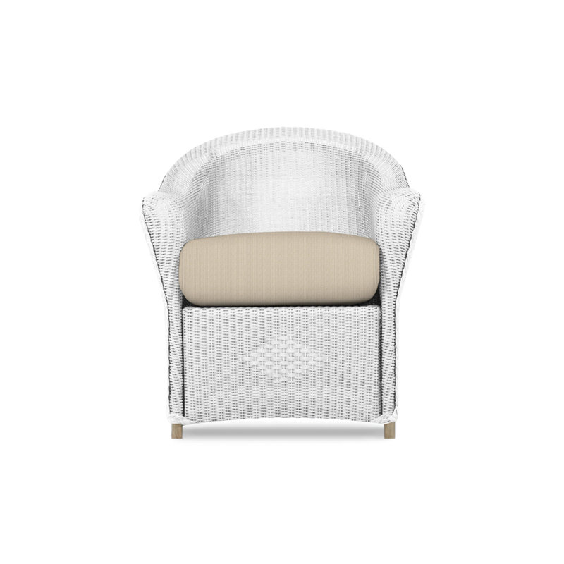 Reflections Outdoor Dining Armchair, Demo Oatmeal, White