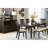 48-Inch Dark Brown Bench With Comfortable Beige Fabric Upholstered Seat For Dining In Place