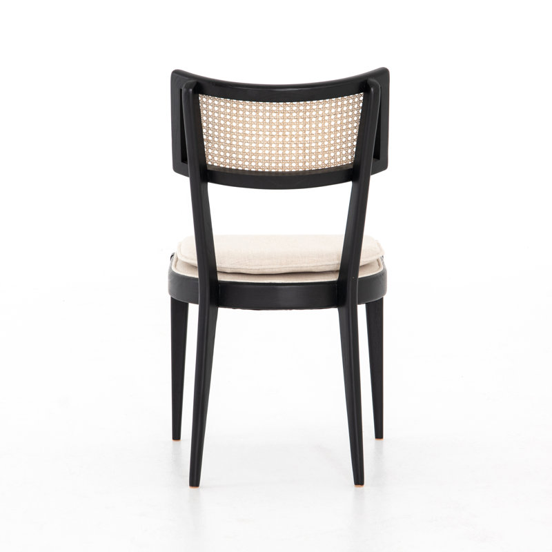 Britt Upholstered Dining Chair, Brushed Ebony