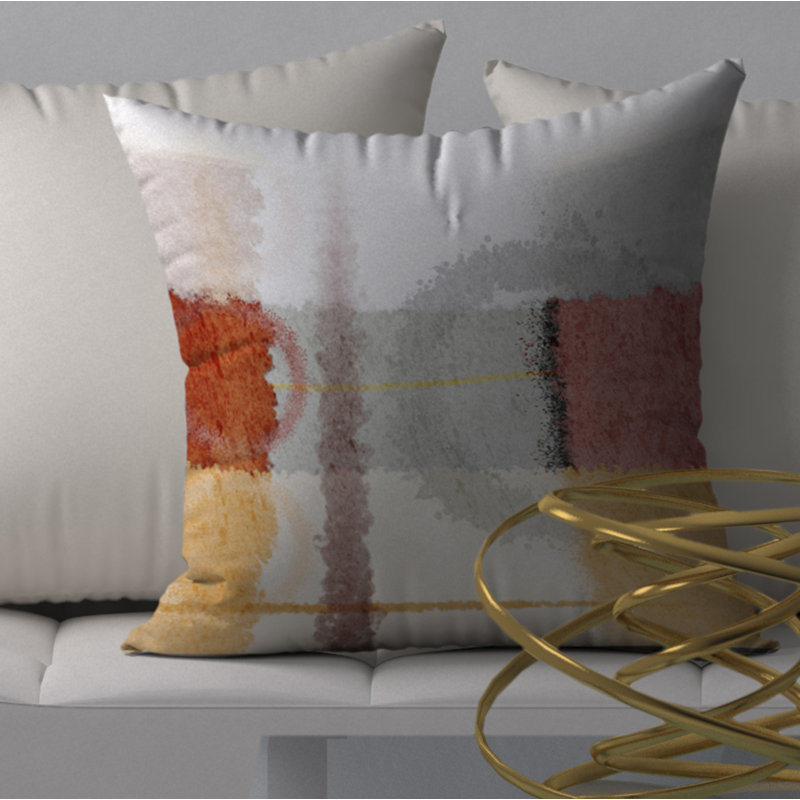 Abstract Throw Pillow, 20" H x 20" W