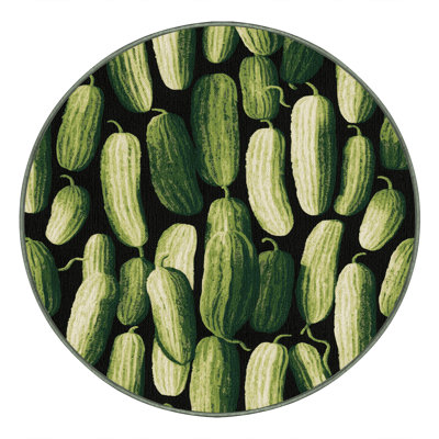 Washable Cucumber English Vegetables Area Rug