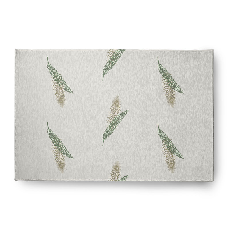 Balius Chenille Floral Indoor / Outdoor Rug, Rectangle 4' x 6'