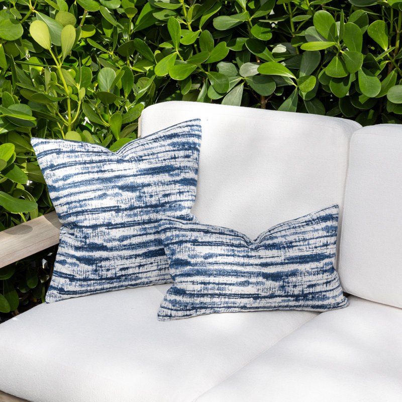 Linear Square Indoor/Outdoor, Indigo, Square 20"