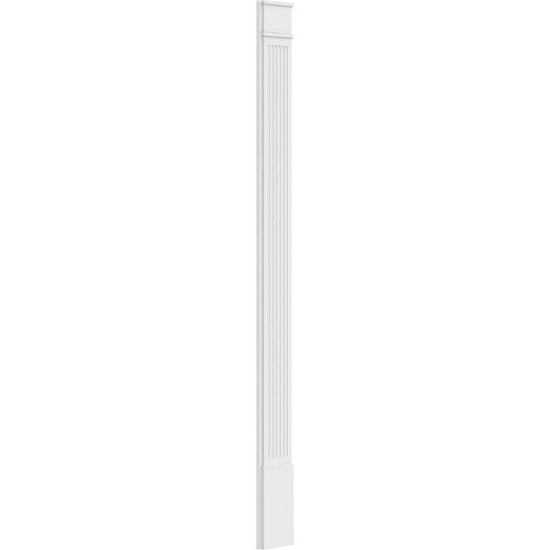 Pilastre cannelé en PVC (la paire), 120 po, 10 po, Base et chapiteau décoratifs