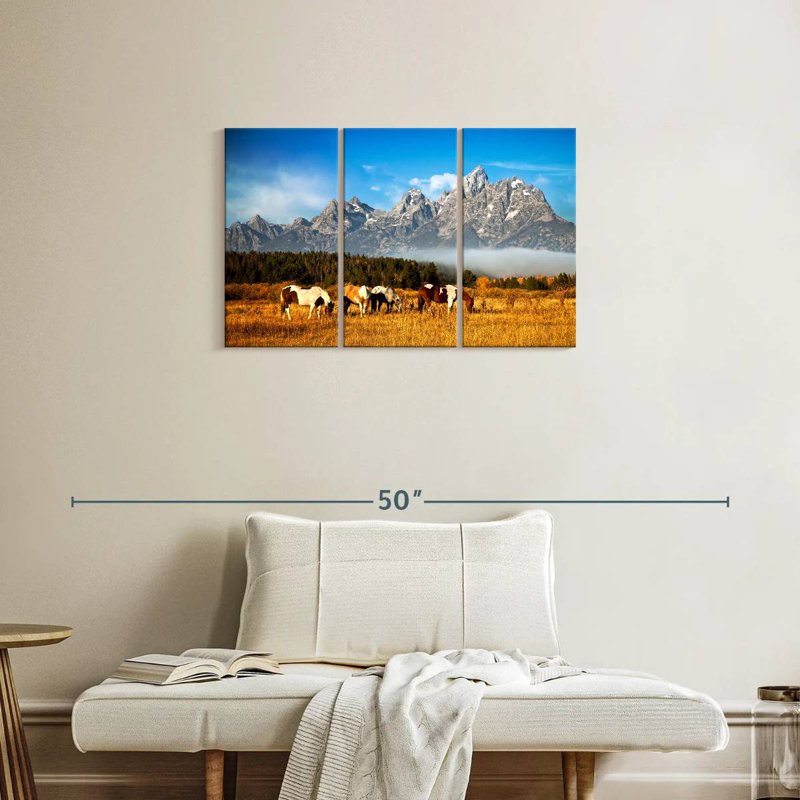 Brampt Appalachian Horses Grazing, 20" H x 33" W