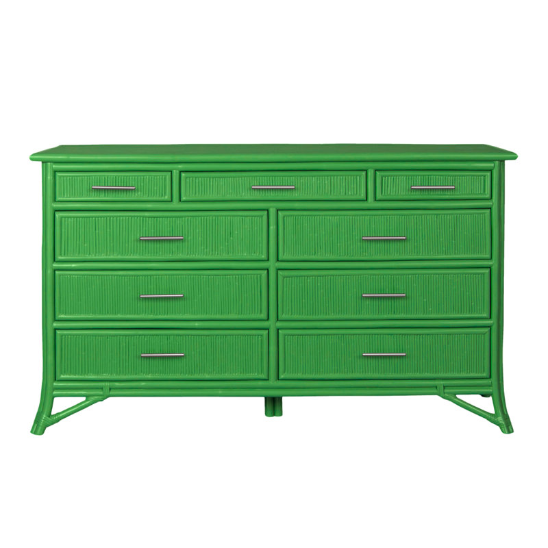 Bermuda 60'' W 9 - Drawer Dresser, Bright Green