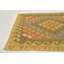 Tapis zone en laine vert/brun 3 pi x 3 pi 5 po one-of-kind à la main noué la Lorain