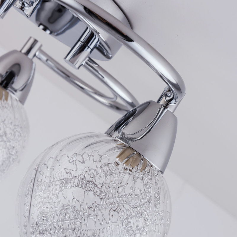 Humboldt Glass Semi Flush Mount