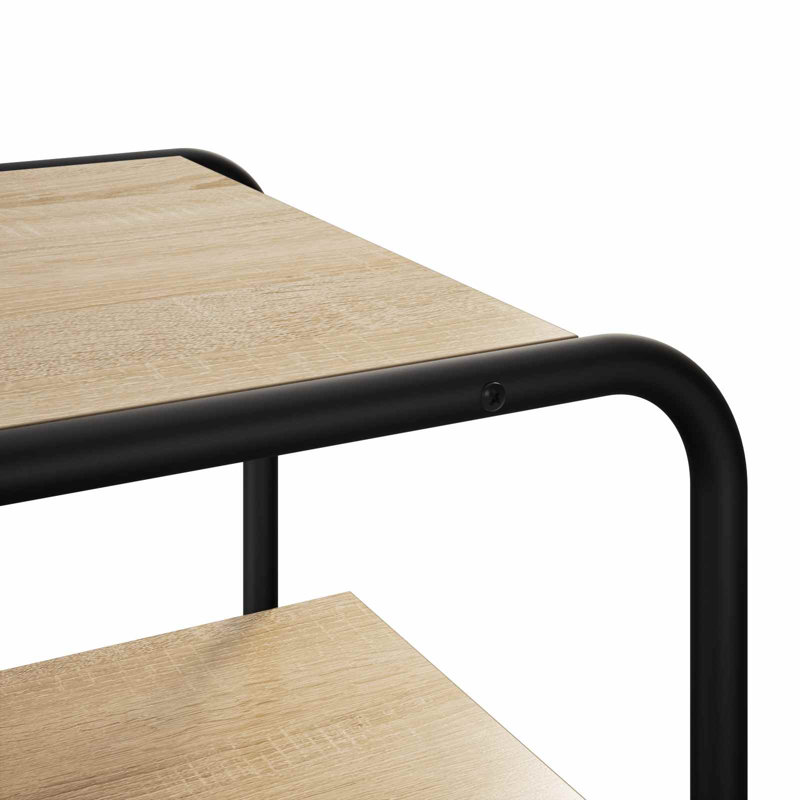 Console Table, 75cm H x 100cm W x 41cm D, Sonoma Oak / Black, Sonoma Oak